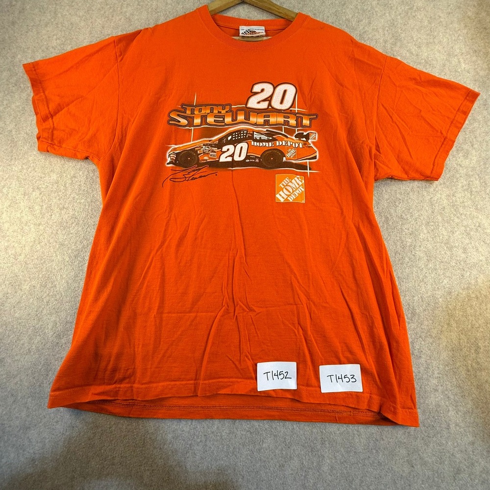 Tony Stewart NASCAR Home Depot Winner's Circle Orange Graphic T-Shirt Mens XL